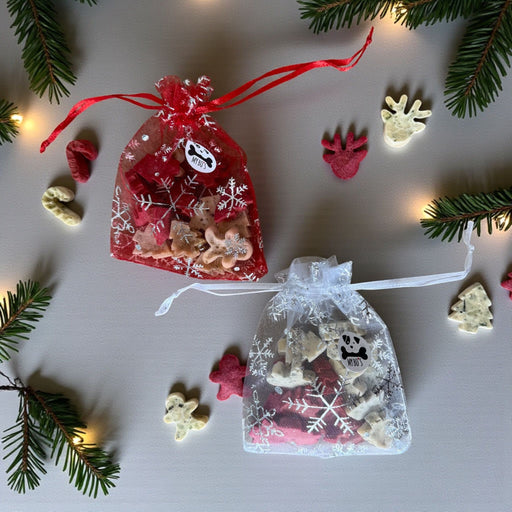 gefüllte Weihnachtsorganzasäckchen (20 gr.)