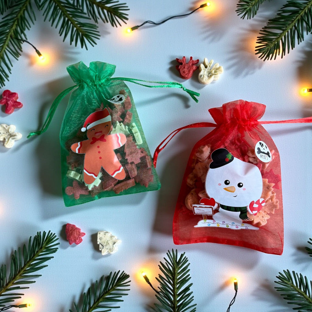 gefüllte Weihnachtsorganzasäckchen (50 gr.)